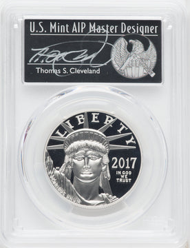 2017-W $100 One-Ounce Platinum Eagle Statue of Liberty 20th Anniversary First Strike Mercanti PCGS PR70