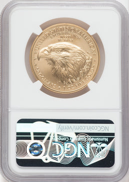 2021-W One-Ounce Gold Eagle T-2 Burnished NGC MS70 Mike Castle