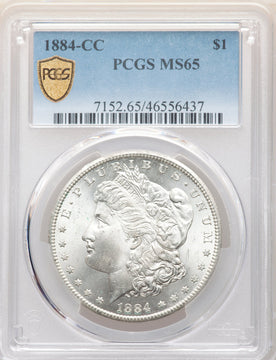 1884-CC $1 Morgan Dollar PCGS MS65