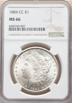 1884-CC $1 Morgan Dollar NGC MS66