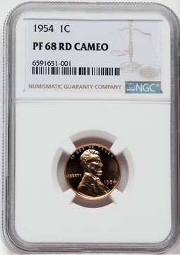 1954 1C CA Proof Lincoln Cent NGC PR68