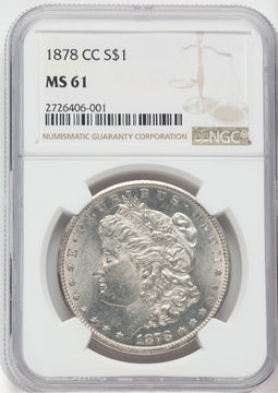 1878-CC $1 Morgan Dollar NGC MS61