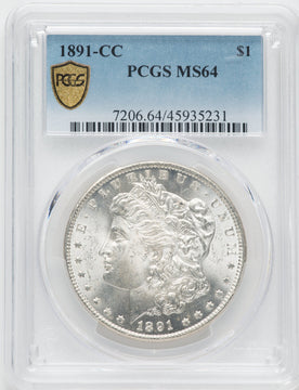 1891-CC $1 Morgan Dollar PCGS MS64