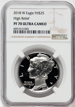 2018-W $25 Palladium NGC PF70