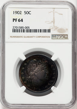 1902 50C Proof Barber Half Dollar NGC PR64