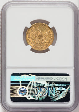 1853 $5 Liberty Half Eagle NGC AU58