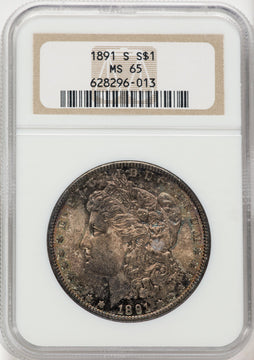 1891-S $1 Morgan Dollar NGC MS65