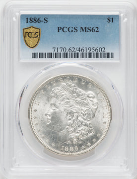 1886-S $1 Morgan Dollar PCGS MS62