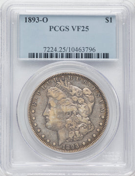 1893-O $1 Morgan Dollar PCGS VF25