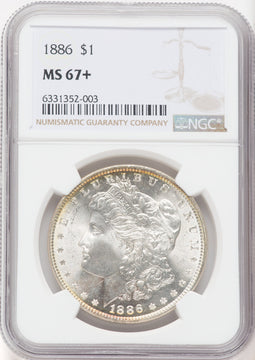1886 $1 NGC Plus Morgan Dollar NGC MS67+