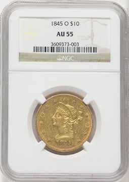 1845-O $10 Liberty Eagle NGC AU55