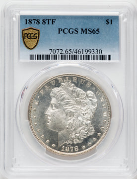 1878 8TF $1 Morgan Dollar PCGS MS65