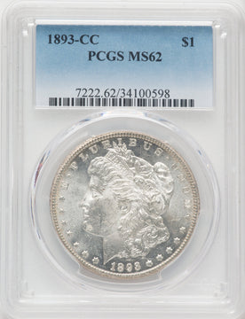 1893-CC $1 Morgan Dollar PCGS MS62