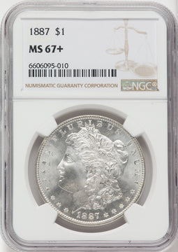 1887 $1 NGC Plus Morgan Dollar NGC MS67+