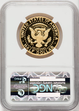 2014-W 50C Kennedy Gold 50th Anniversary First Strike Proof Kennedy Half Dollar NGC PR70