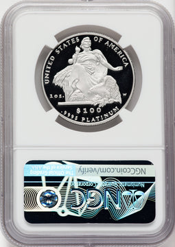 2004-W P$100 One-Ounce American Platinum Eagle Statue of Liberty NGC PF70