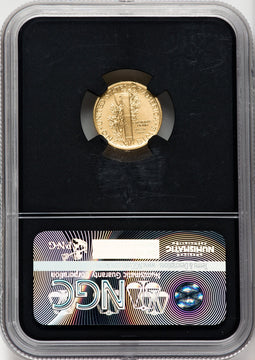 2016-W 10C Mercury Dime Gold 100th Anniversary First Releases NGC Sp70