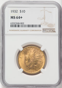 1932 $10 NGC Plus Indian Eagle NGC MS64+