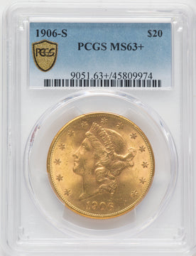 1906-S $20 Liberty Double Eagle PCGS MS63+