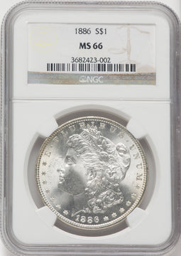 1886 $1 Morgan Dollar NGC MS66