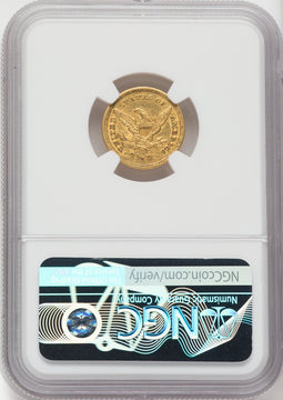1856-O $2.50 Liberty Quarter Eagle NGC AU58