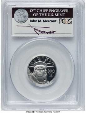 2003-W $25 Quarter-Ounce Platinum Eagle Statue of Liberty PCGS PR70