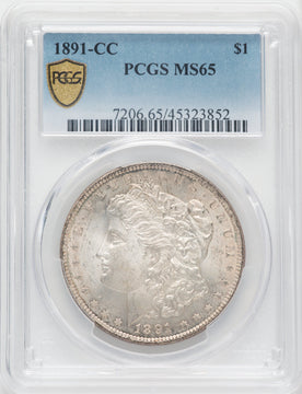 1891-CC $1 Morgan Dollar PCGS MS65