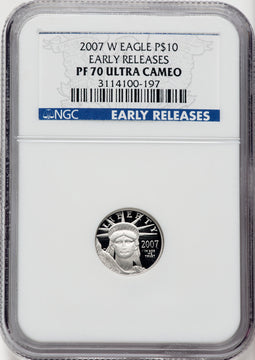 2007-W $10 Tenth-Ounce Platinum Eagle First Strike DC NGC PF70