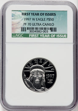 1997-W $50 Half-Ounce Platinum Eagle DC NGC PF70