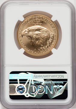 2022-W One-Ounce Gold Eagle Burnished NGC MS70 Mike Castle