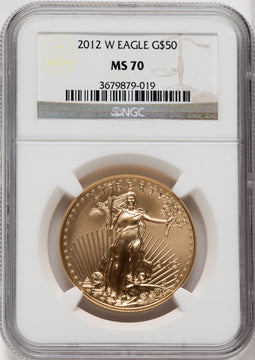 2012-W $50 One Ounce Gold Eagle NGC MS70