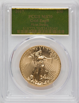 2017 $50 One-Ounce Gold Eagle First Strike PCGS MS70