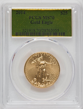 2014 $25 Half-Ounce Gold Eagle PCGS MS70