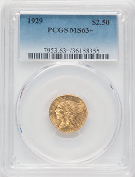1929 $2.50 Indian Quarter Eagle PCGS MS63+
