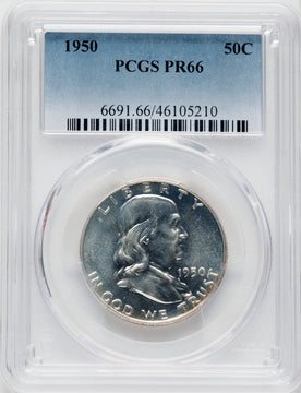 1950 50C Proof Franklin Half Dollar PCGS PR66