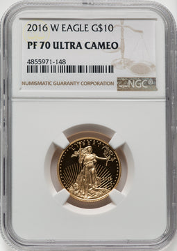2016-W $10 Quarter-Ounce Gold Eagle 30th Anniversary NGC PF70