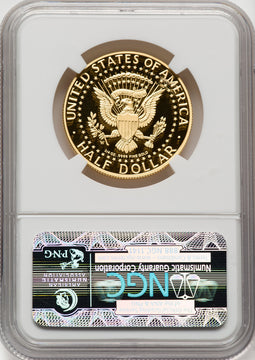 2014-W 50C Kennedy Gold 50th Anniversary First Strike Proof Kennedy Half Dollar NGC PR70
