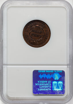 1847 1/2 C Reverse of 1840 Second Restrike B-3 RB Proof Half Cent NGC PR65