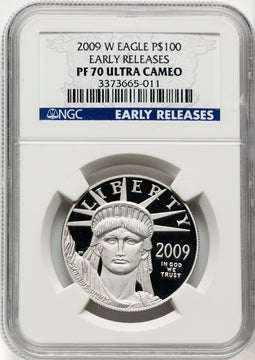 2009-W $100 One-Ounce Platinum Eagle First Strike DC NGC PF70