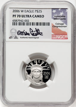 2006-W $25 Quarter-Ounce Platinum Eagle Statue of Liberty DC NGC PF70