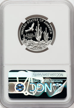 2001-W $50 Half-Ounce Platinum Eagle Mike Castle Signature NGC PF70