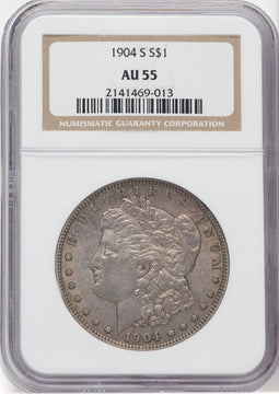 1904-S $1 Morgan Dollar NGC AU55