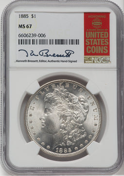1885 $1 Morgan Dollar NGC MS67