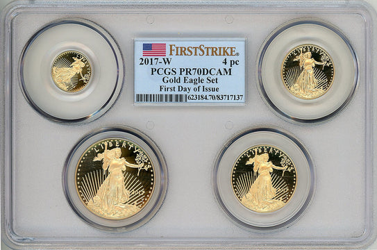 2017-W Gold Eagle Set First Day of Issue DC PCGS PR70