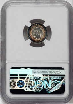 1884 10C CA Proof Seated Dime NGC PR67