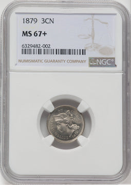 1879 3CN NGC Plus Three Cent Nickel NGC MS67+