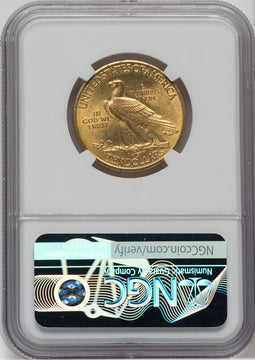 1908 $10 MOTTO Indian Eagle NGC MS62