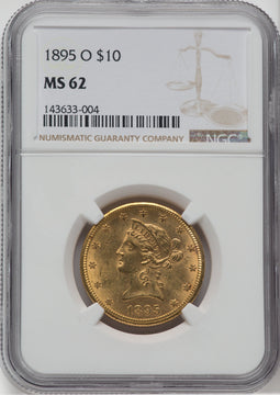 1895-O $10 Liberty Eagle NGC MS62
