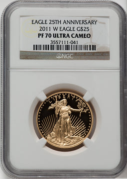 2011-W $25 Half-Ounce Gold Eagle NGC PF70