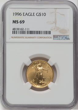 1996 $10 Quarter-Ounce Gold Eagle NGC MS69